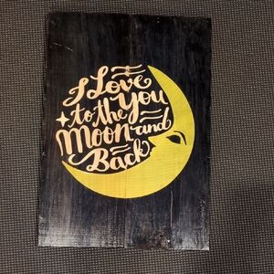 Black and Yellow Moon Wall Art